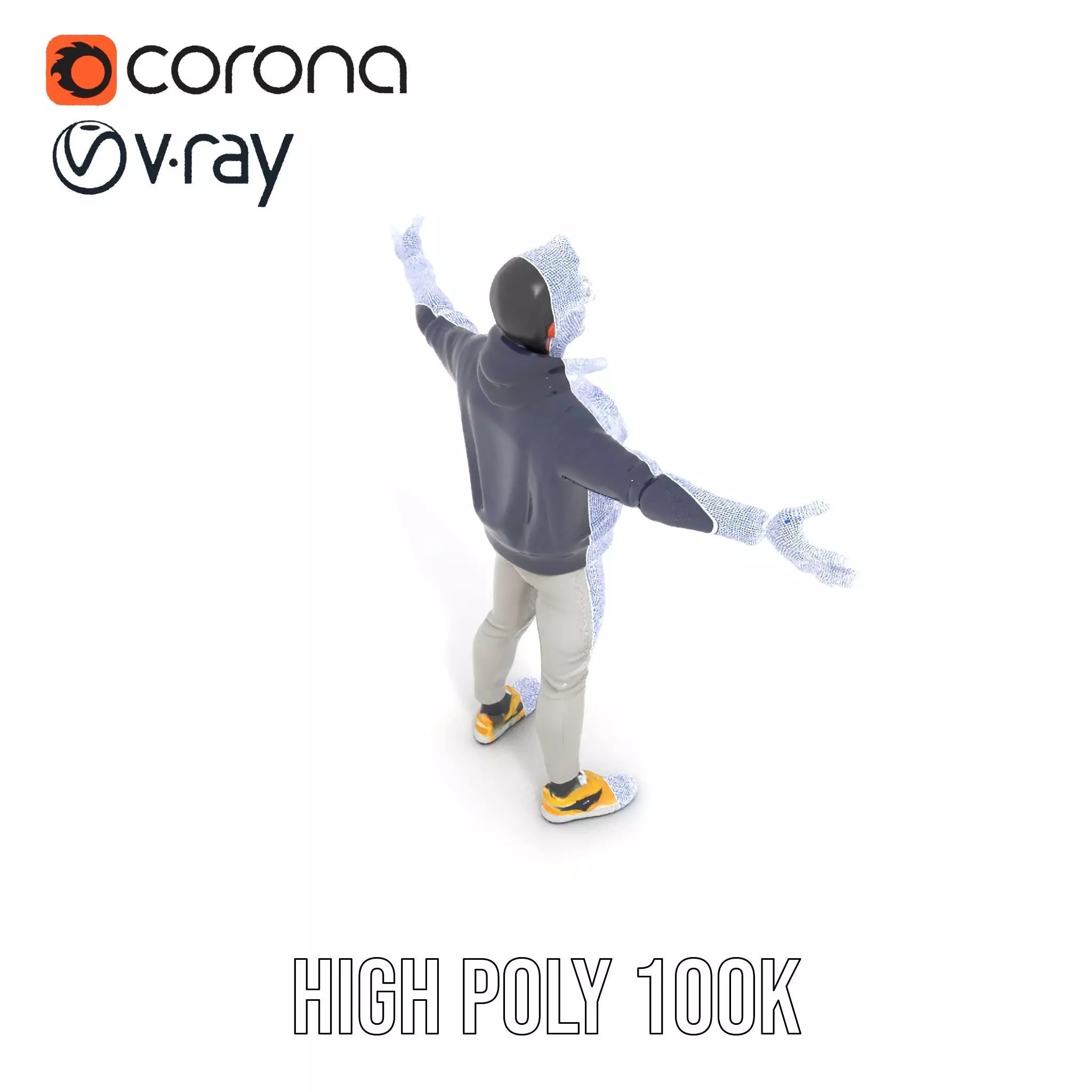 Stylish Casual Outfit model pack Low-poly 3D model_29