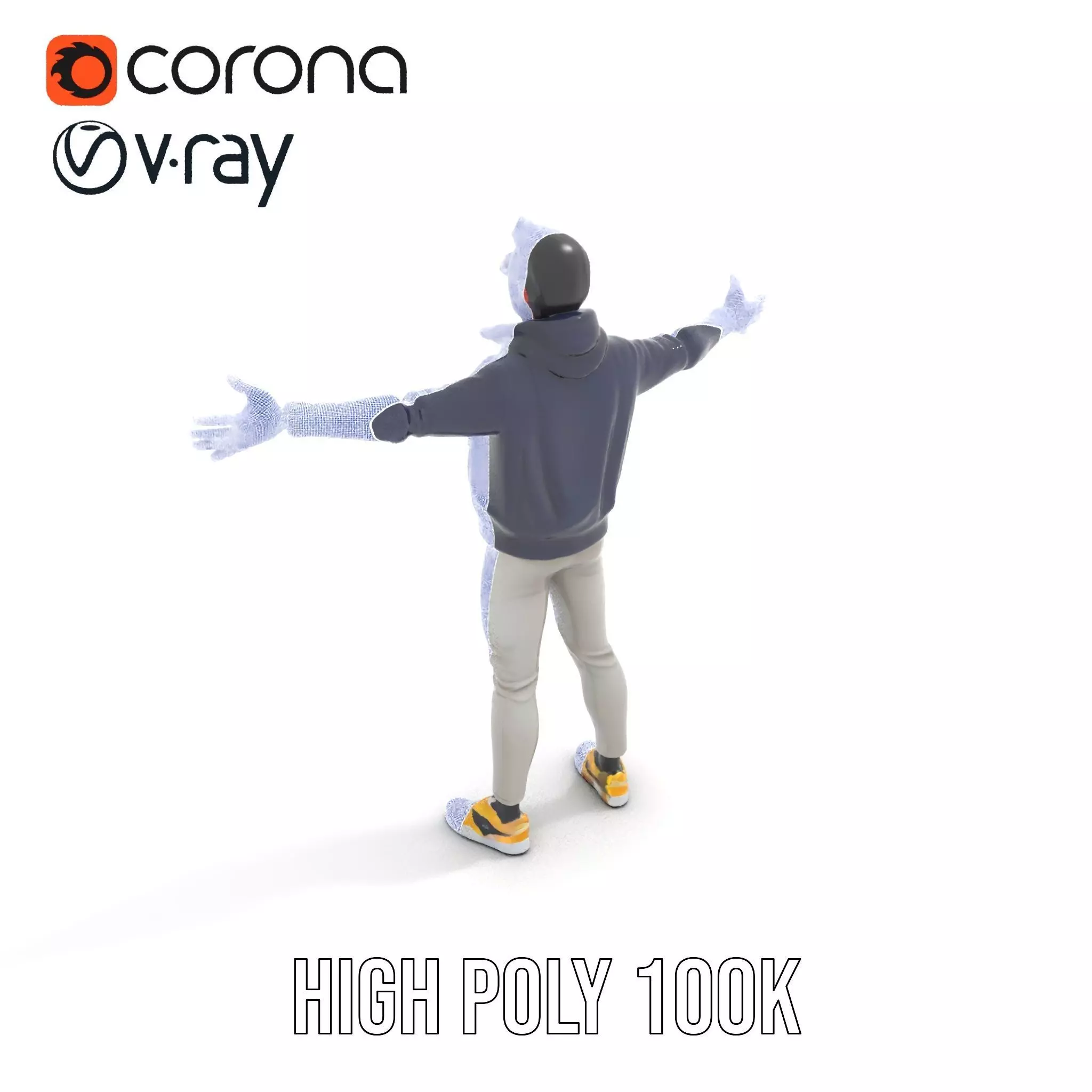 Stylish Casual Outfit model pack Low-poly 3D model_12