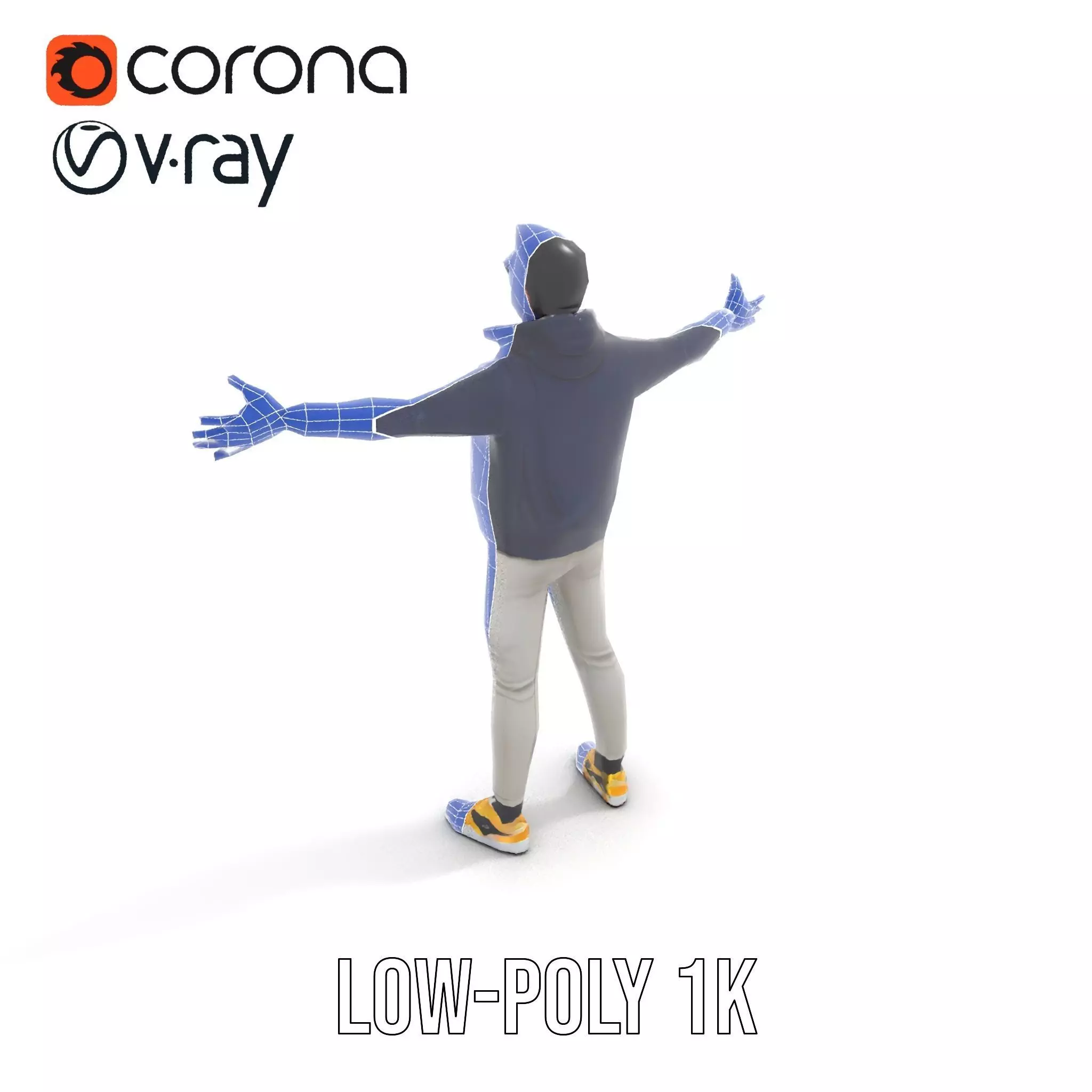 Stylish Casual Outfit model pack Low-poly 3D model_17