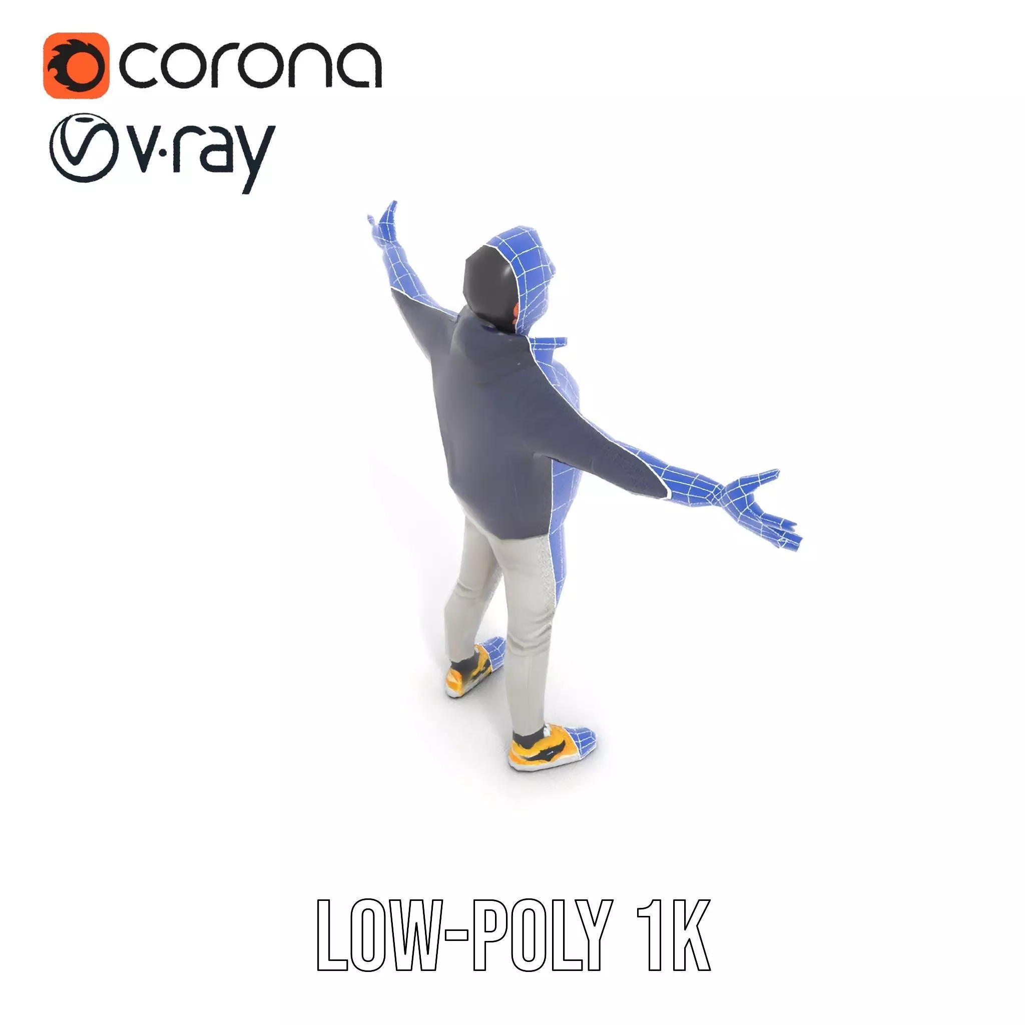 Stylish Casual Outfit model pack Low-poly 3D model_20