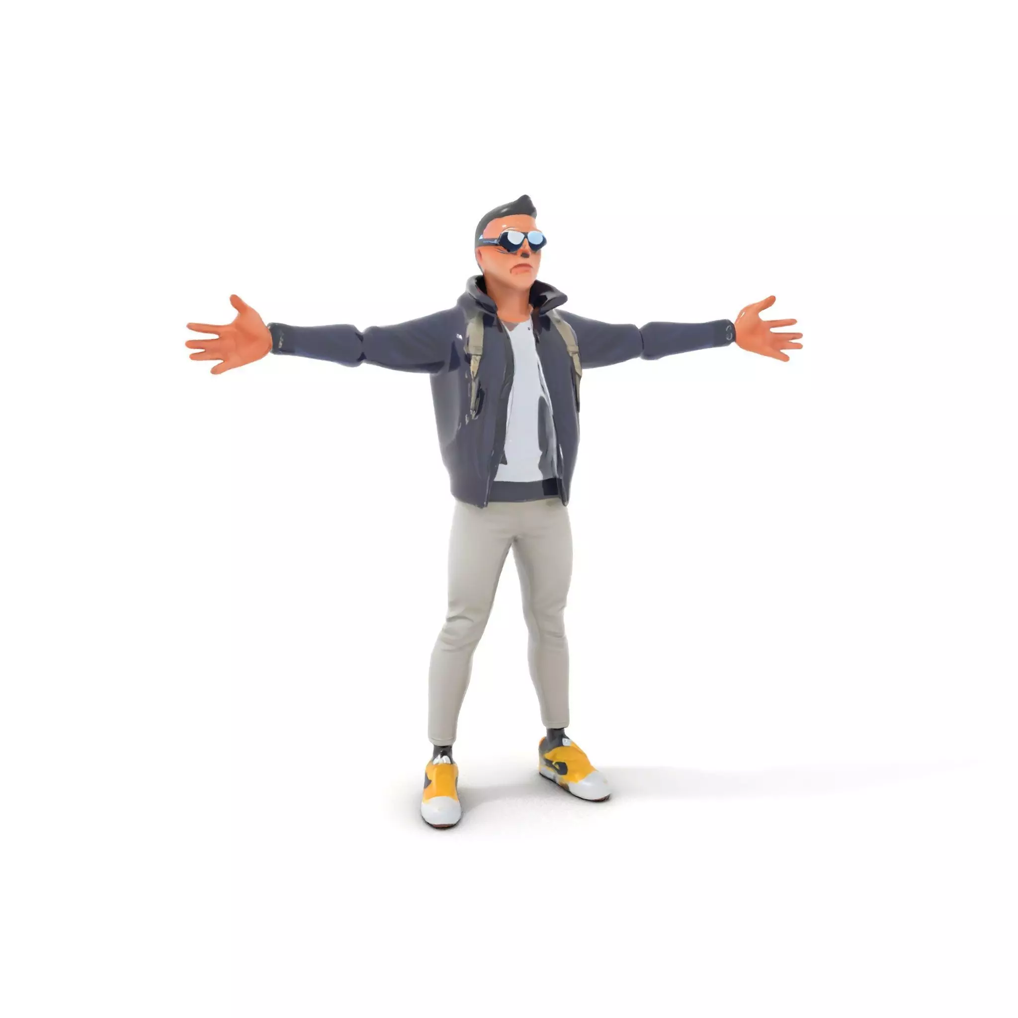 Stylish Casual Outfit model pack Low-poly 3D model_7
