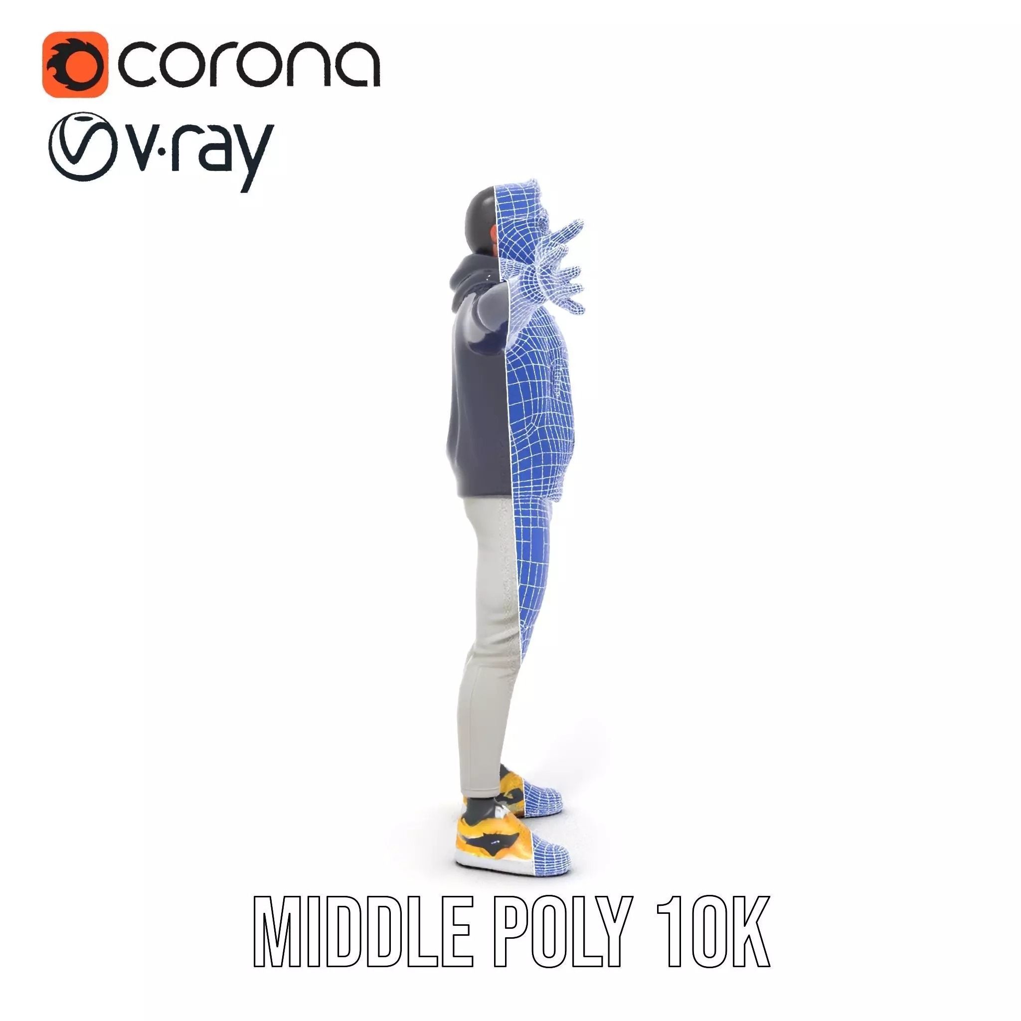 Stylish Casual Outfit model pack Low-poly 3D model_16