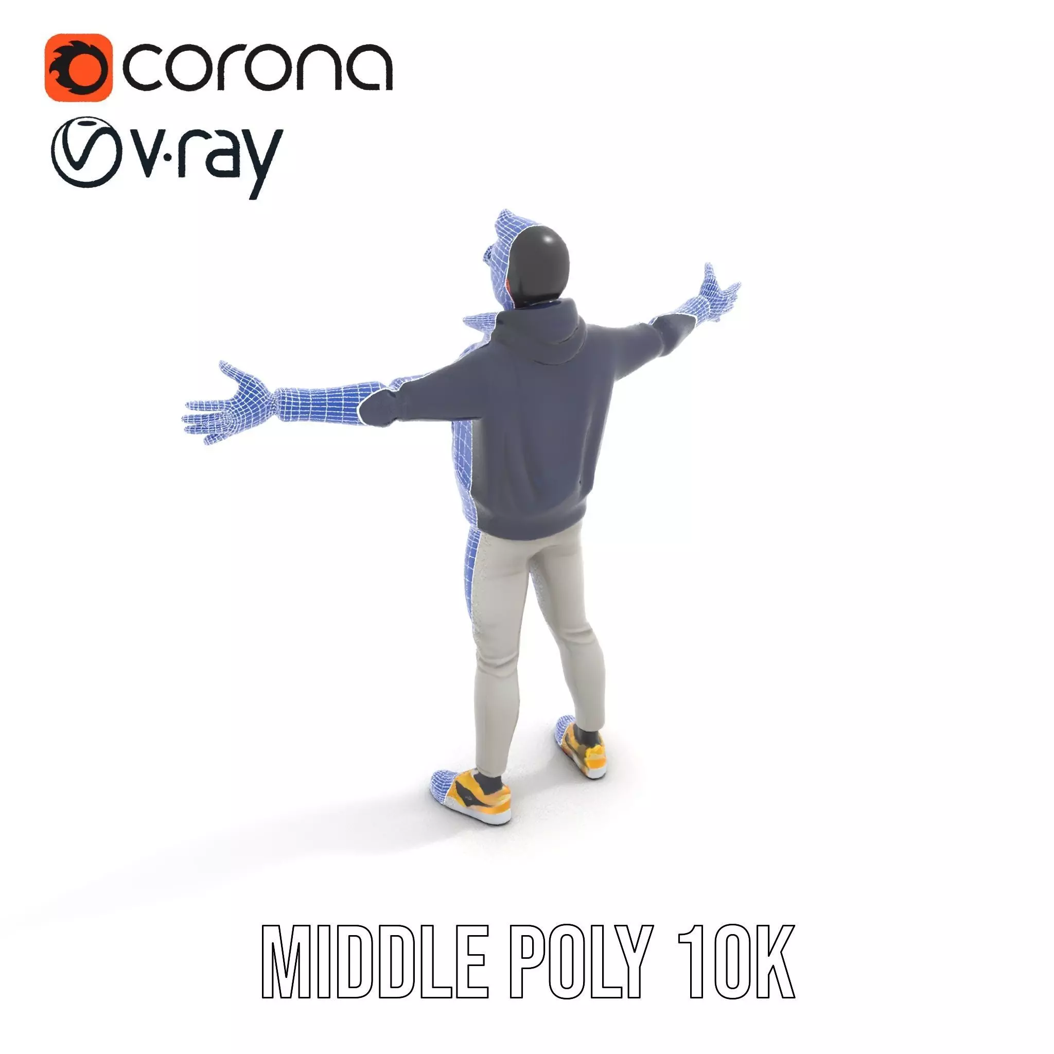 Stylish Casual Outfit model pack Low-poly 3D model_22