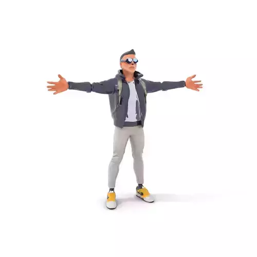 Stylish Casual Outfit model pack Low-poly 3D model
