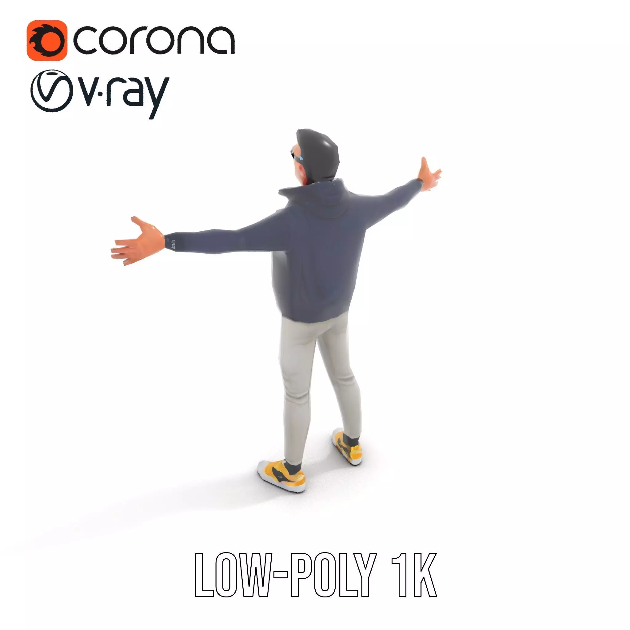 Stylish Casual Outfit model pack Low-poly 3D model_23