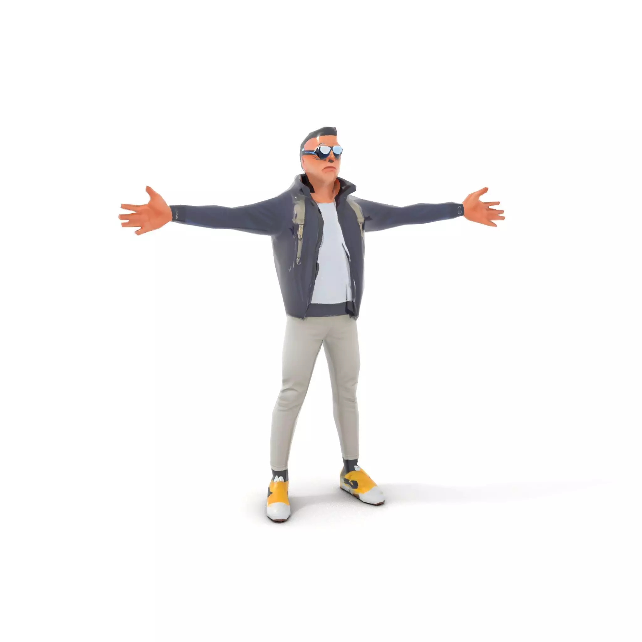 Stylish Casual Outfit model pack Low-poly 3D model_8