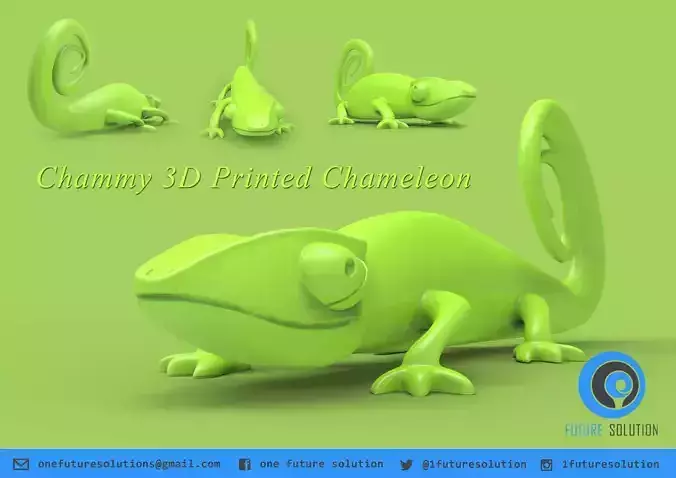 Chammy - Algix Chameleon Mascot 1st Concept Free 3D print model