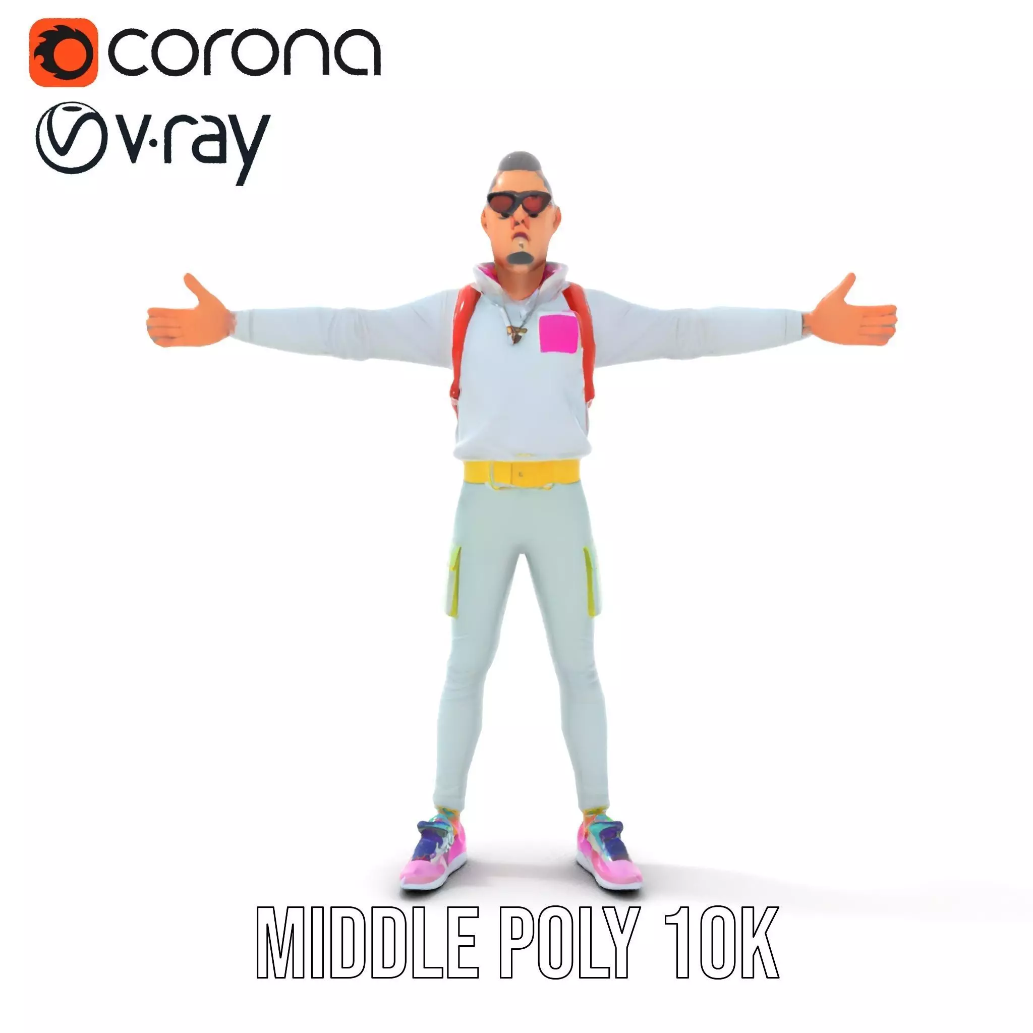 Cool Urban Style model pack Low-poly 3D model_7