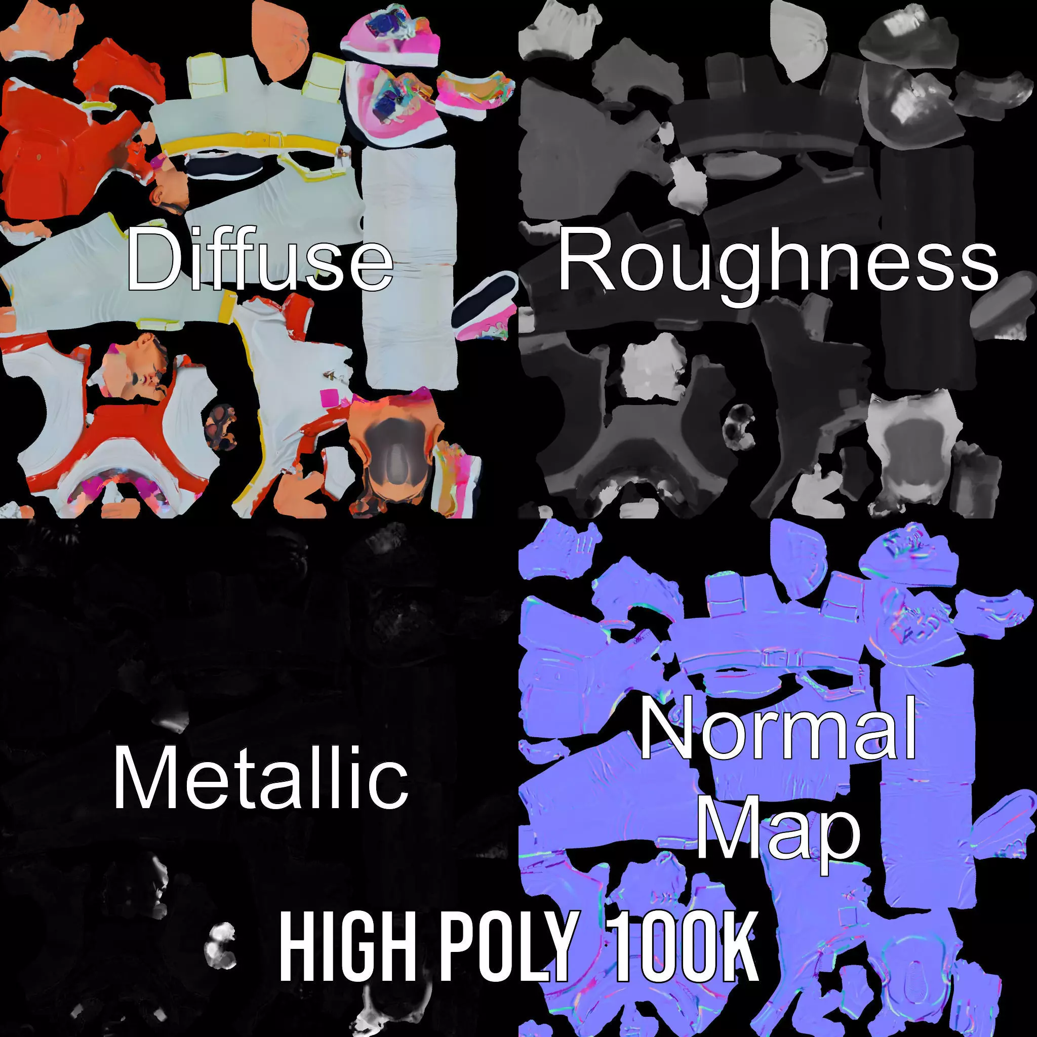 Cool Urban Style model pack Low-poly 3D model_4