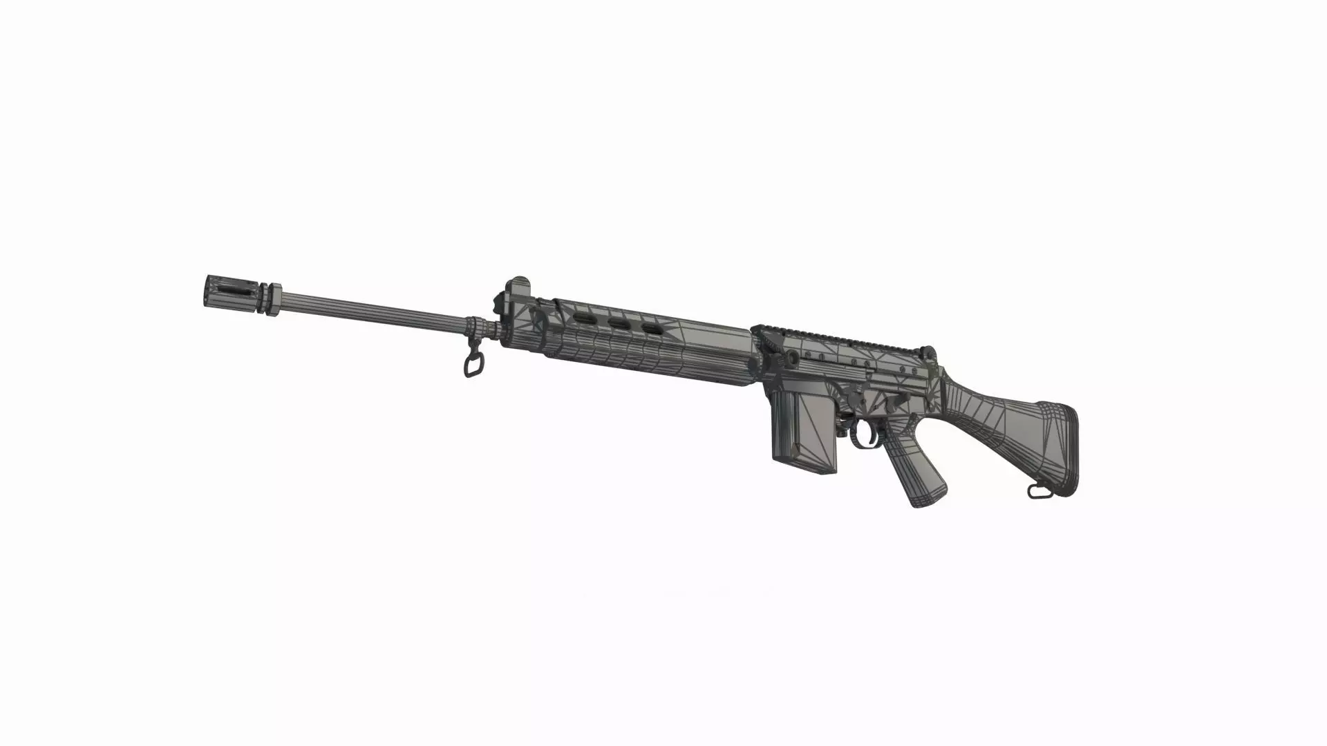 Modern weapons  Long size rifles 3D model_5