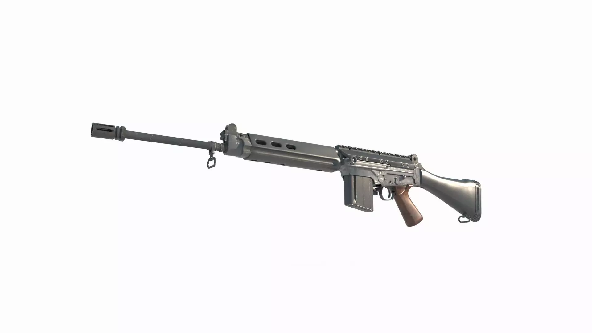 Modern weapons  Long size rifles 3D model_0