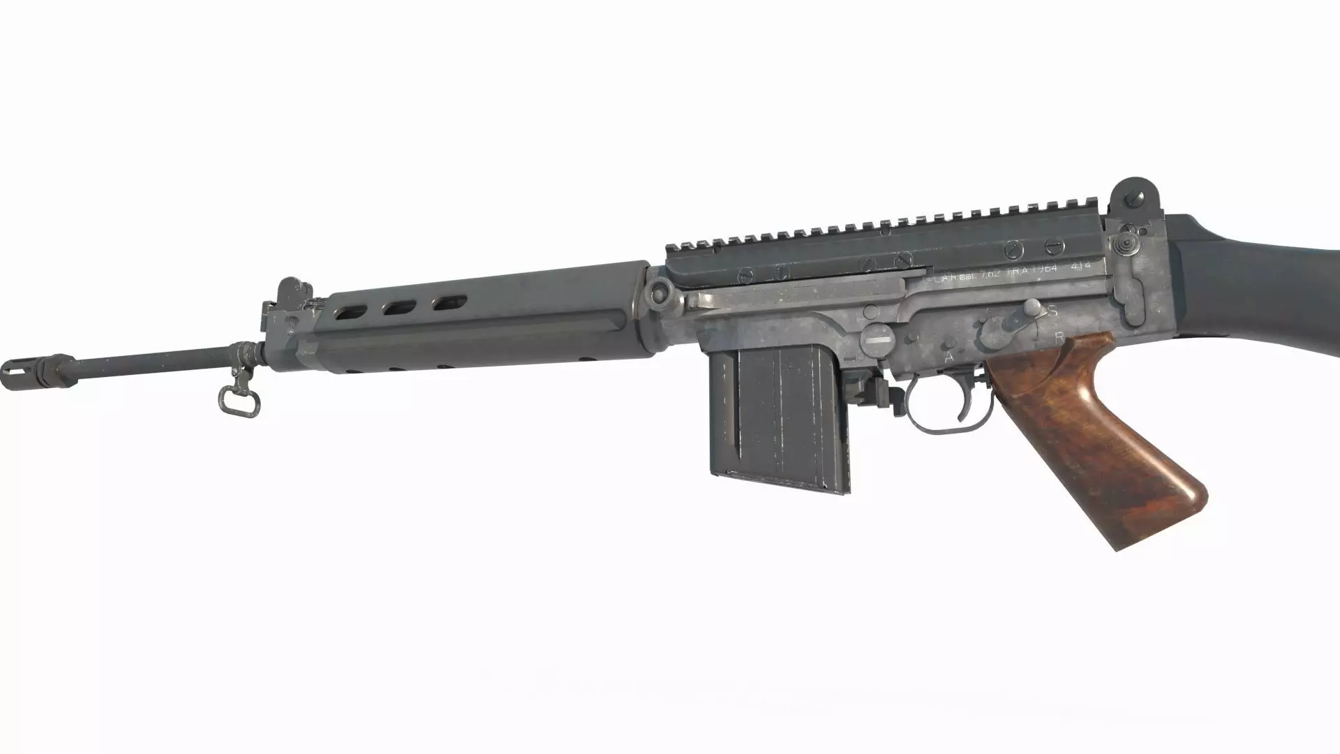 Modern weapons  Long size rifles 3D model_4