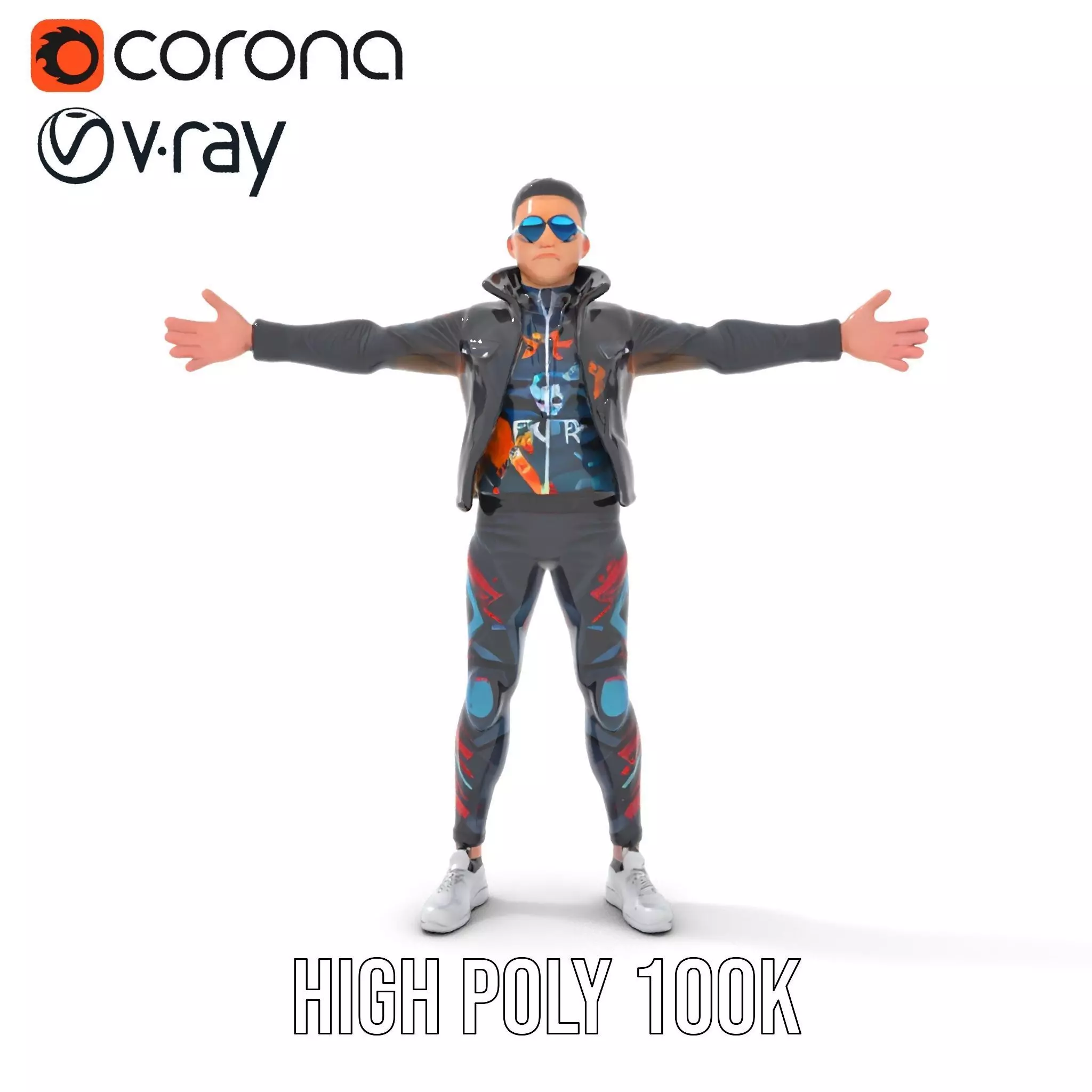 Sleek Urban Outfit model pack Low-poly 3D model_12