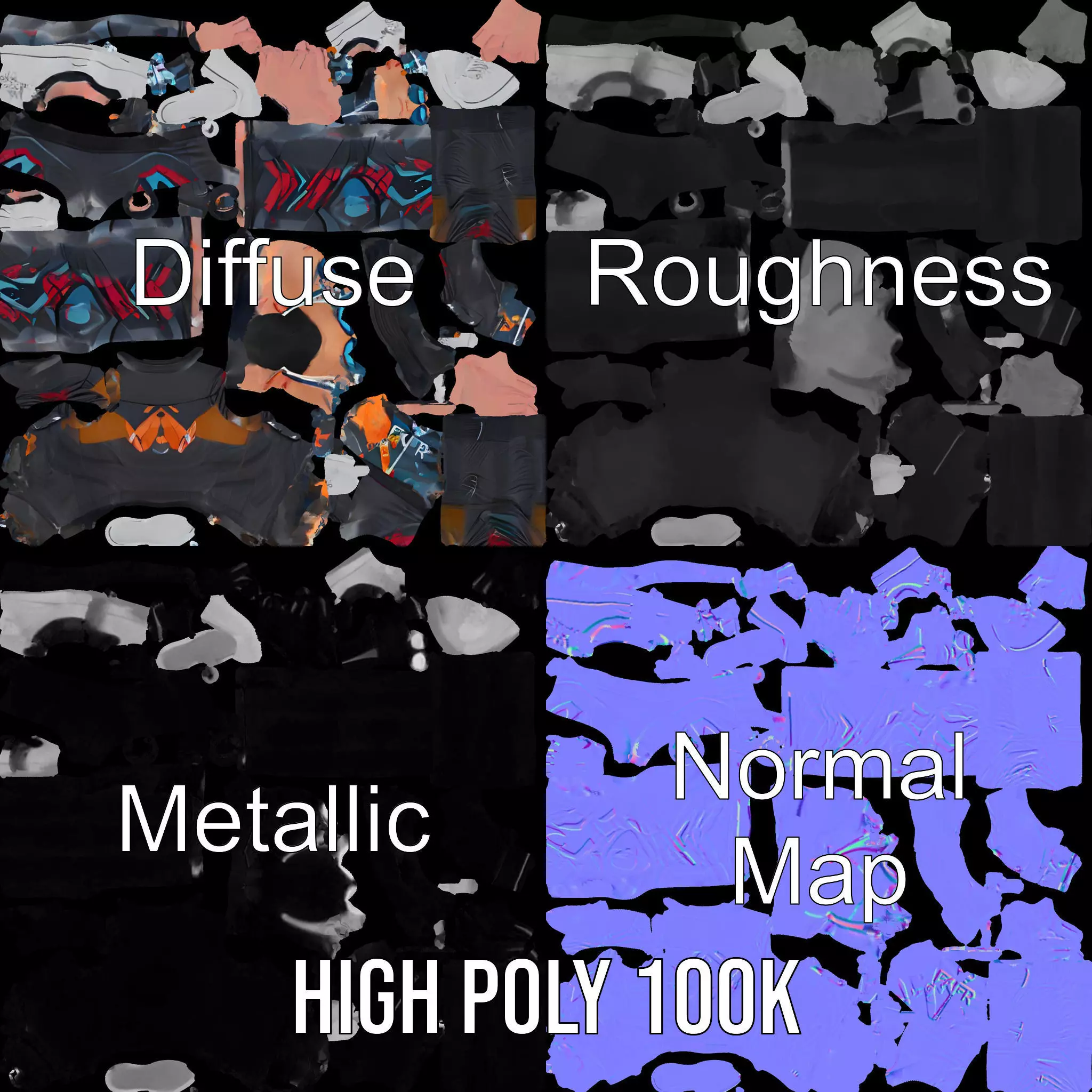 Sleek Urban Outfit model pack Low-poly 3D model_4