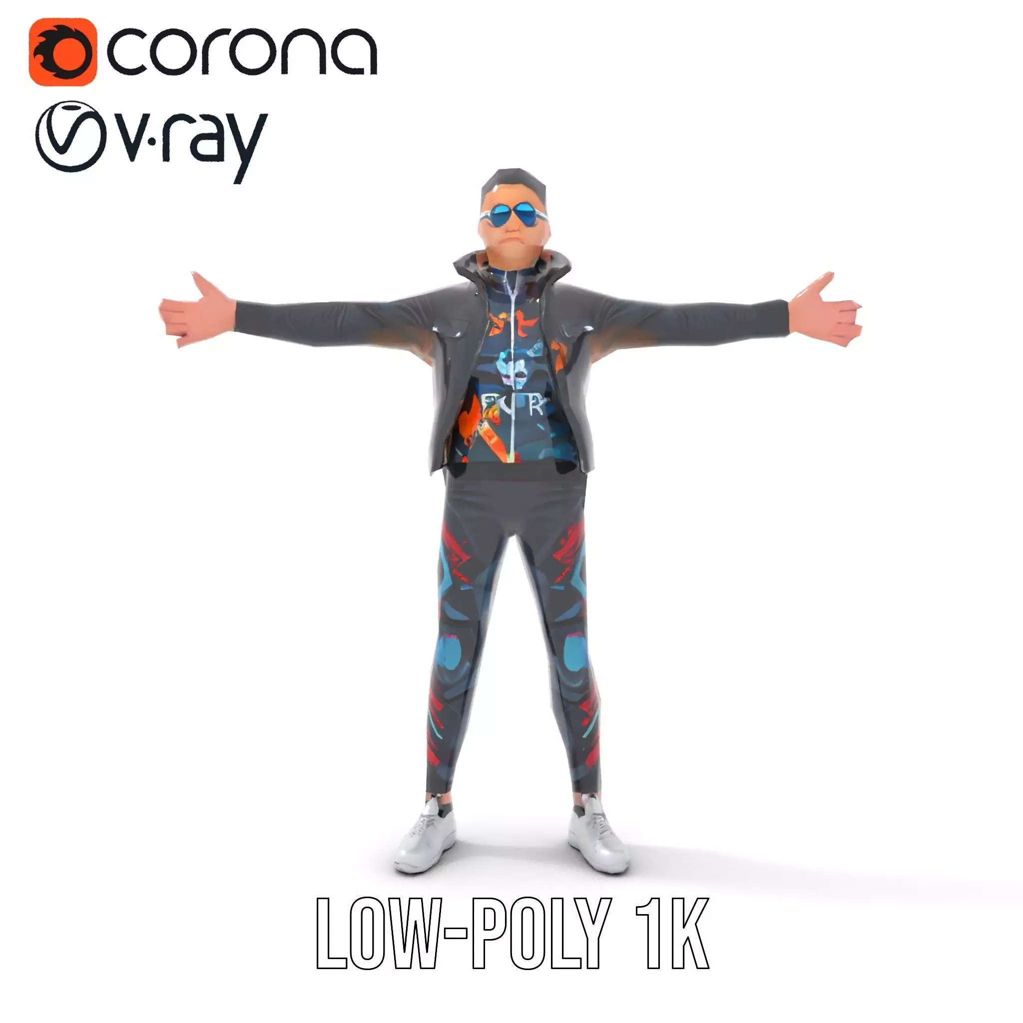 Sleek Urban Outfit model pack Low-poly 3D model_11