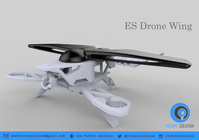 ES Drone Wing Free 3D print model