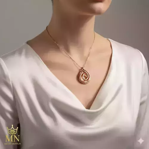 Infinity Gold Necklace Minimalist Interlocking Loop 
