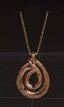 Infinity Gold Necklace Minimalist Interlocking Loop  3D print model_3