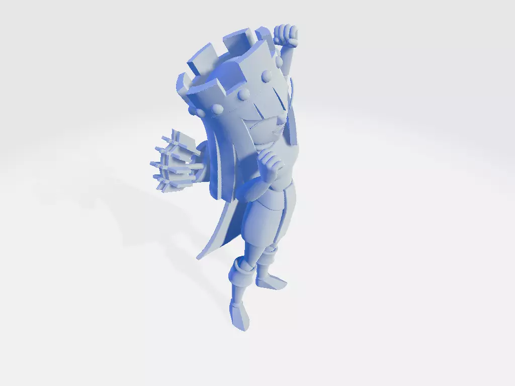 CoC Cartoon Queen Pose 1 3D print model_7