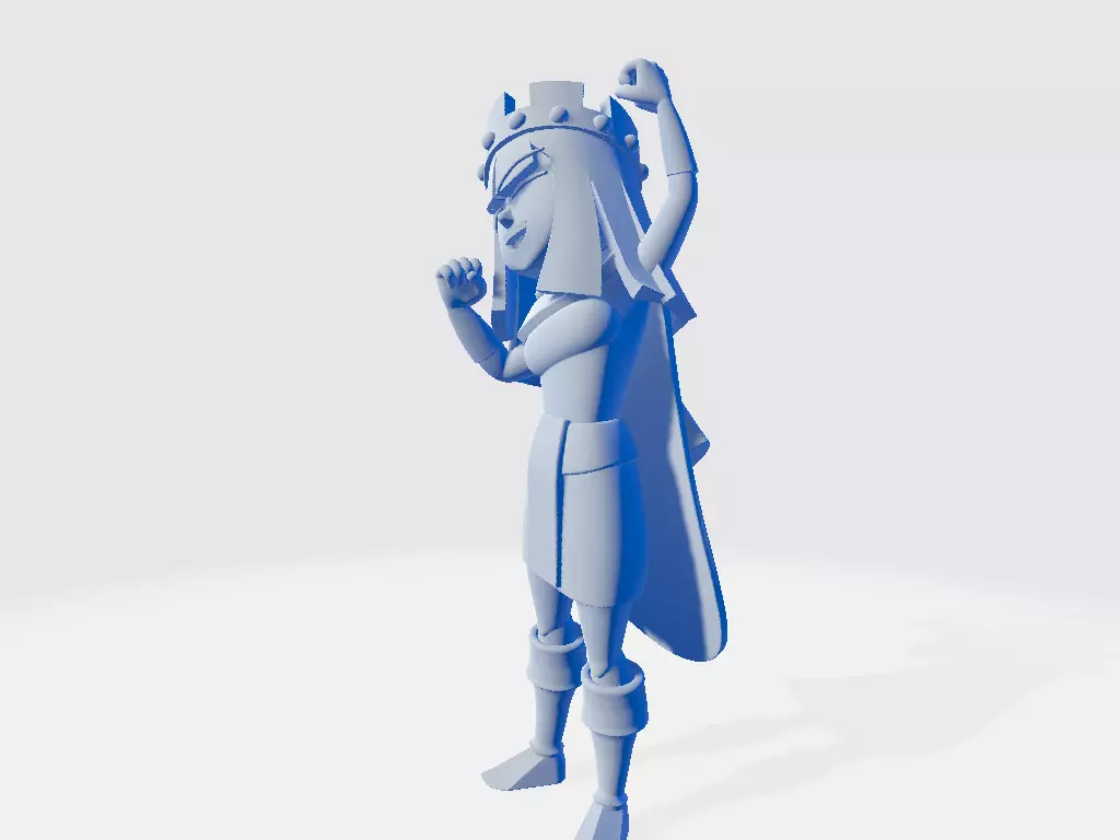 CoC Cartoon Queen Pose 1 3D print model_3
