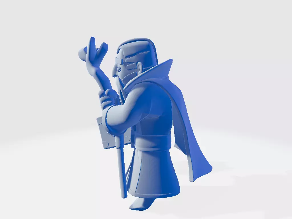 CoC Cartoon Wizard 3D print model_2