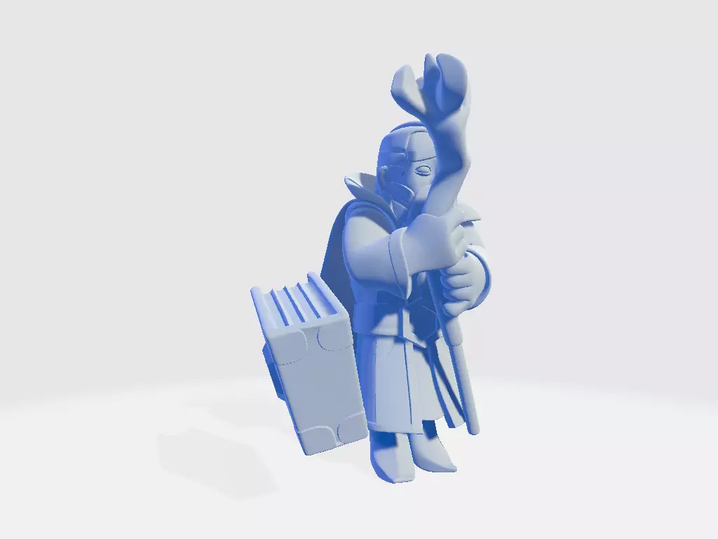 CoC Cartoon Wizard 3D print model_5