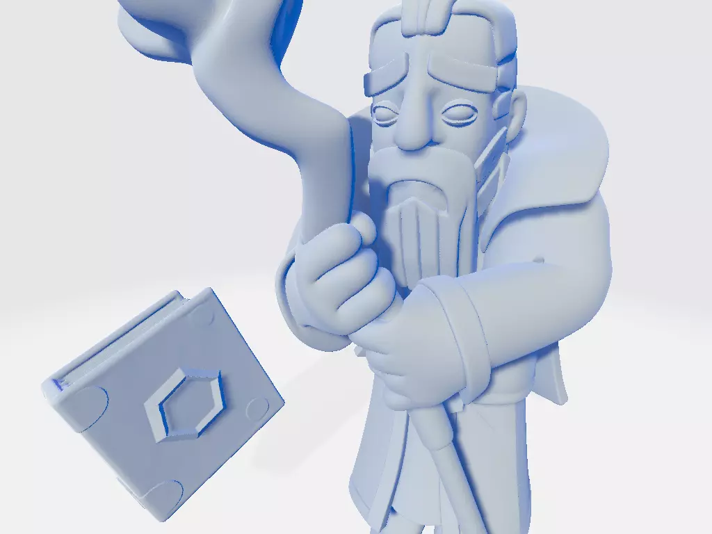 CoC Cartoon Wizard 3D print model_6