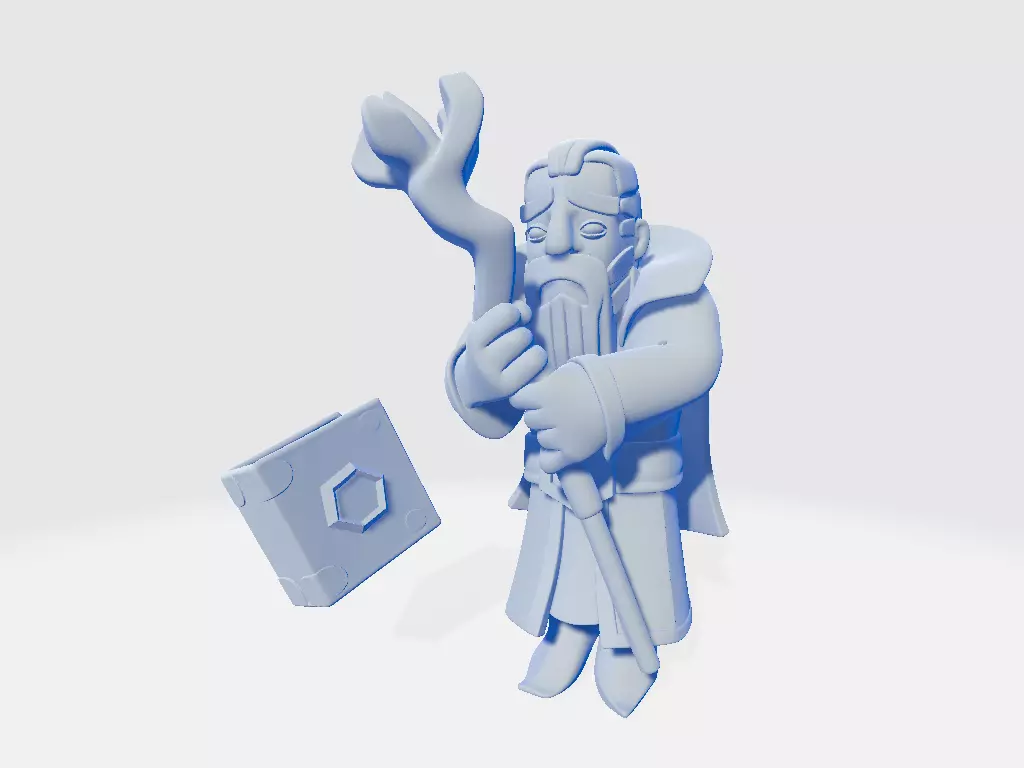 CoC Cartoon Wizard 3D print model_1