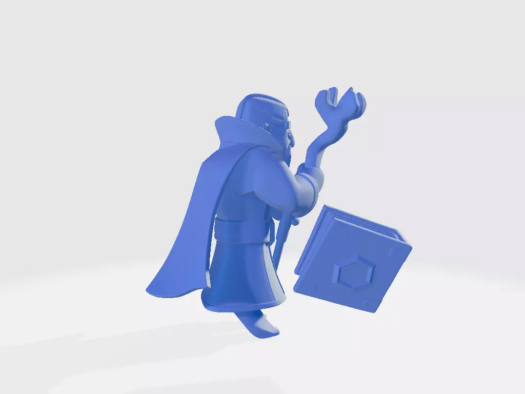 CoC Cartoon Wizard 3D print model_4
