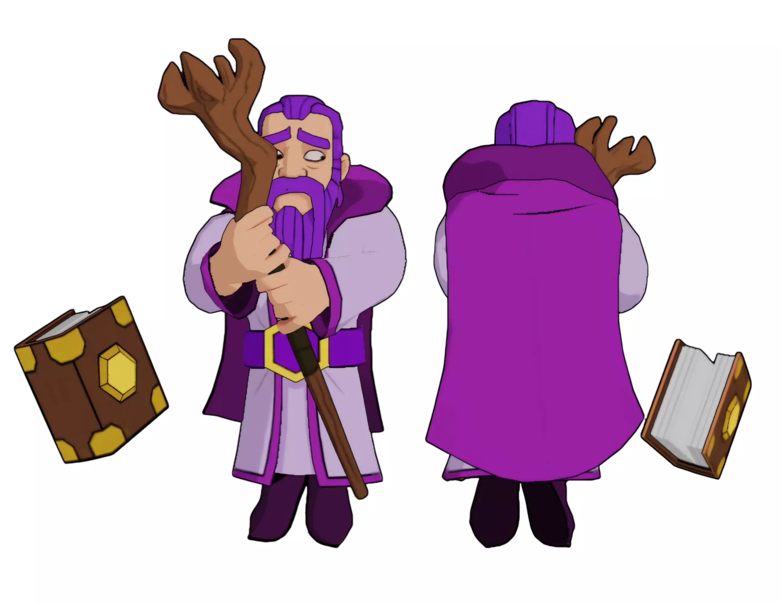 CoC Cartoon Wizard 3D print model_0