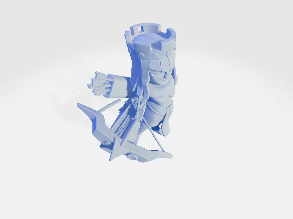 CoC Cartoon Queen 3D print model_5