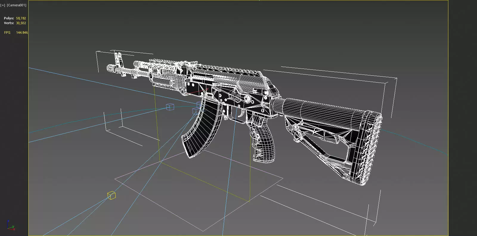 Modern Weapons Rifles new AK 3D model_6