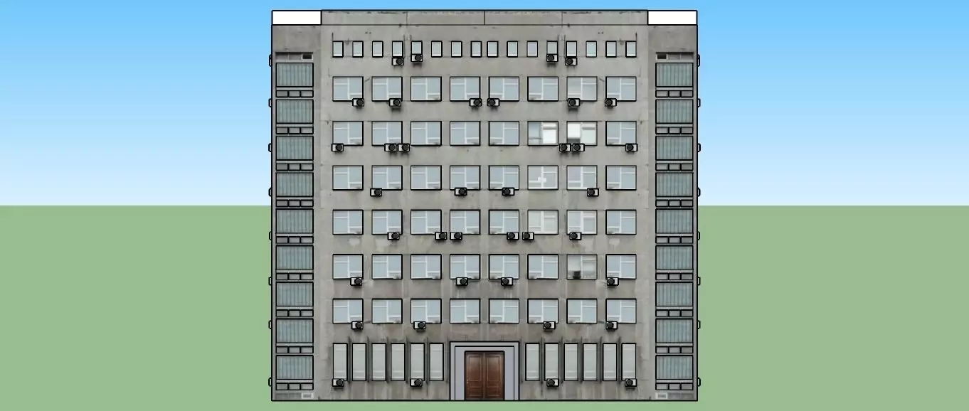 Dense Apartment Building 3D model
