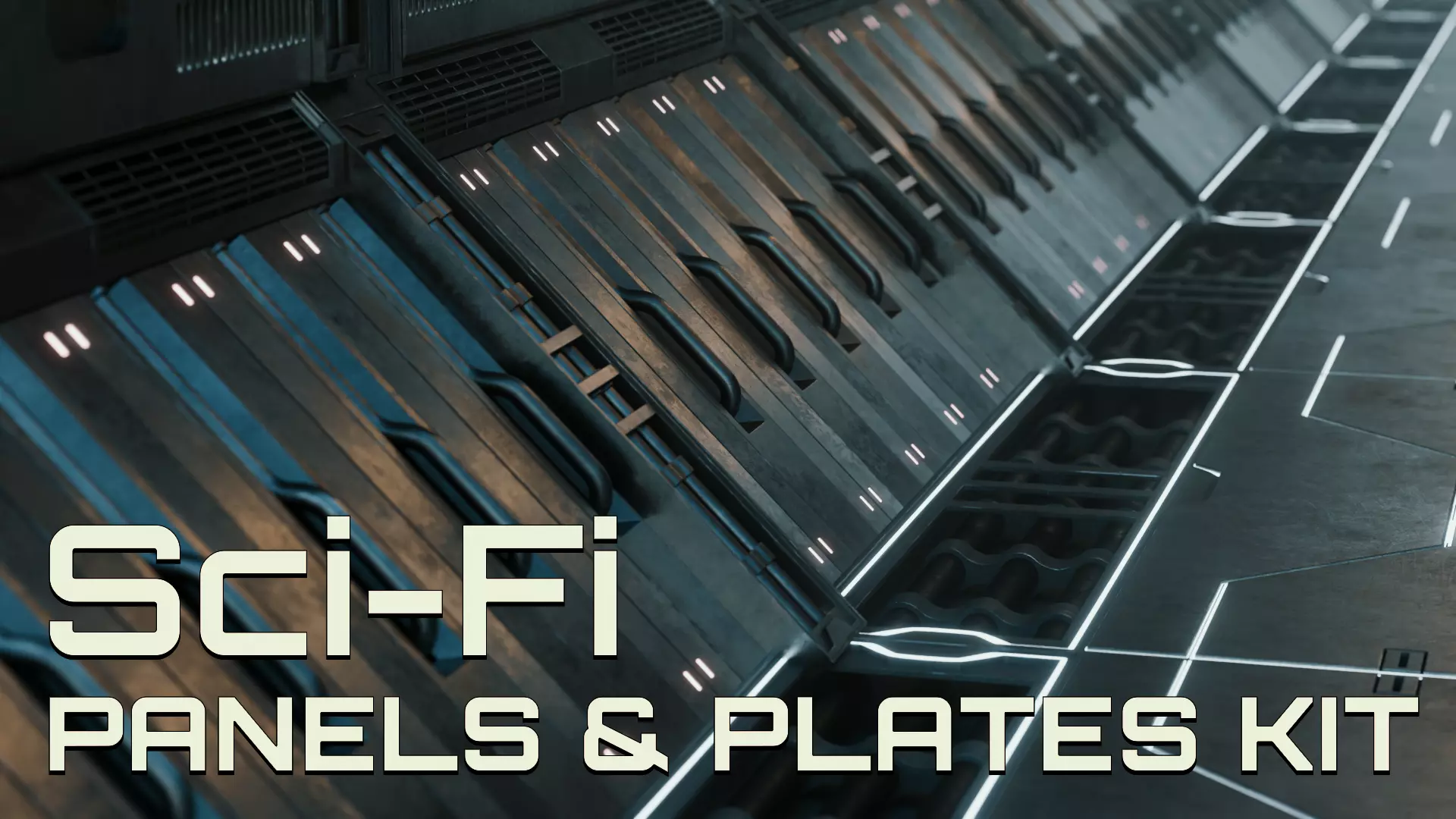 Sci-Fi Modular Industrial Panels and Plates Kit 3D model_3