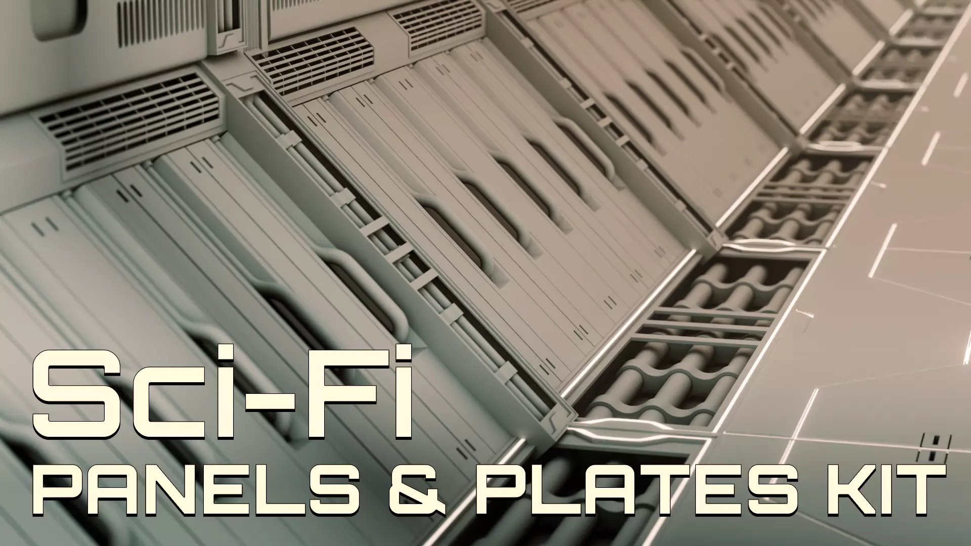 Sci-Fi Modular Industrial Panels and Plates Kit 3D model_5