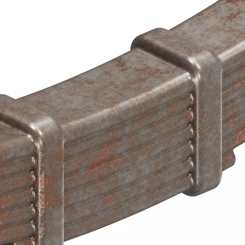 Rusty Truck Leaf Spring 3D model_3