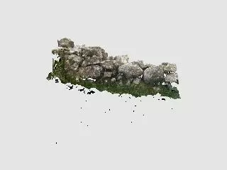 Hardknott Roman Fort part of north wall scan Free 3D model_0