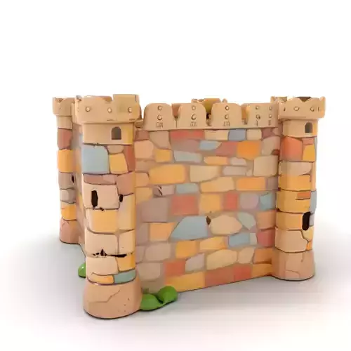 Cartoon Fortress Wall model pack