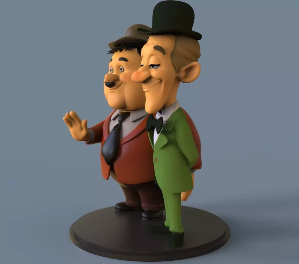 Laurel and Hardy 3D print model_3
