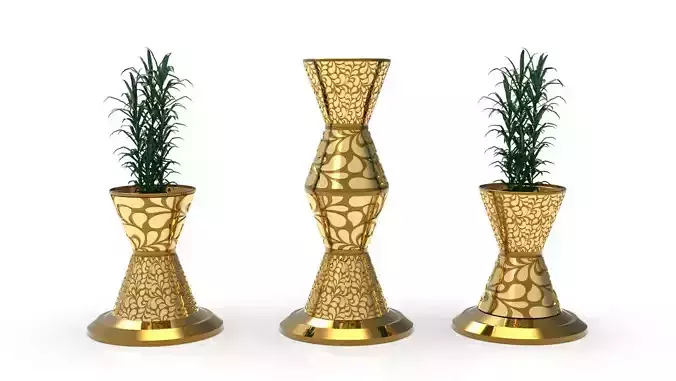 Vase Set -  New Design Vaso Low-poly 3D model