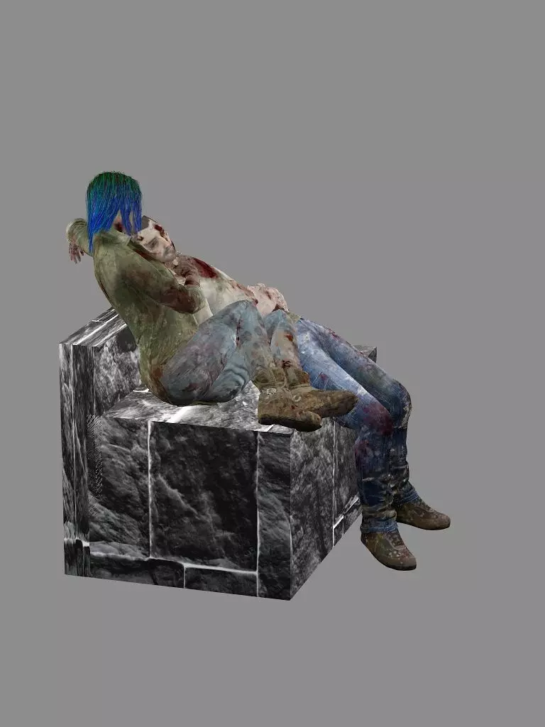 Horror Assets - Human Corpses Pack X1 Low-poly 3D Model Low-poly 3D model_14