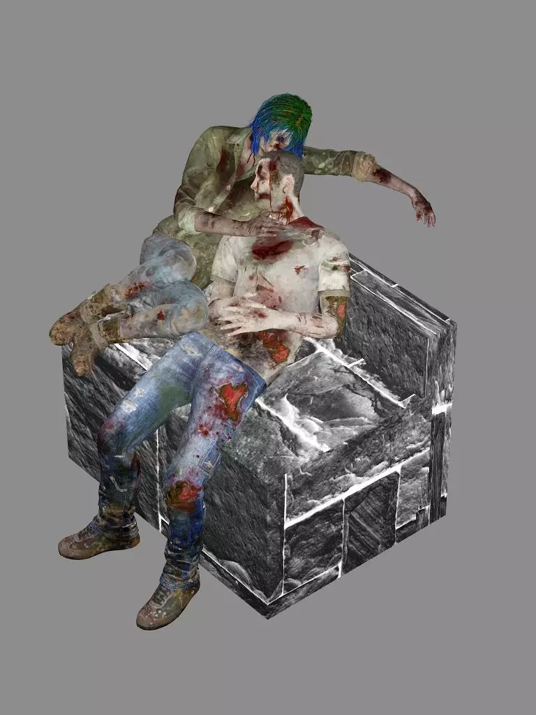 Horror Assets - Human Corpses Pack X1 Low-poly 3D Model Low-poly 3D model_15