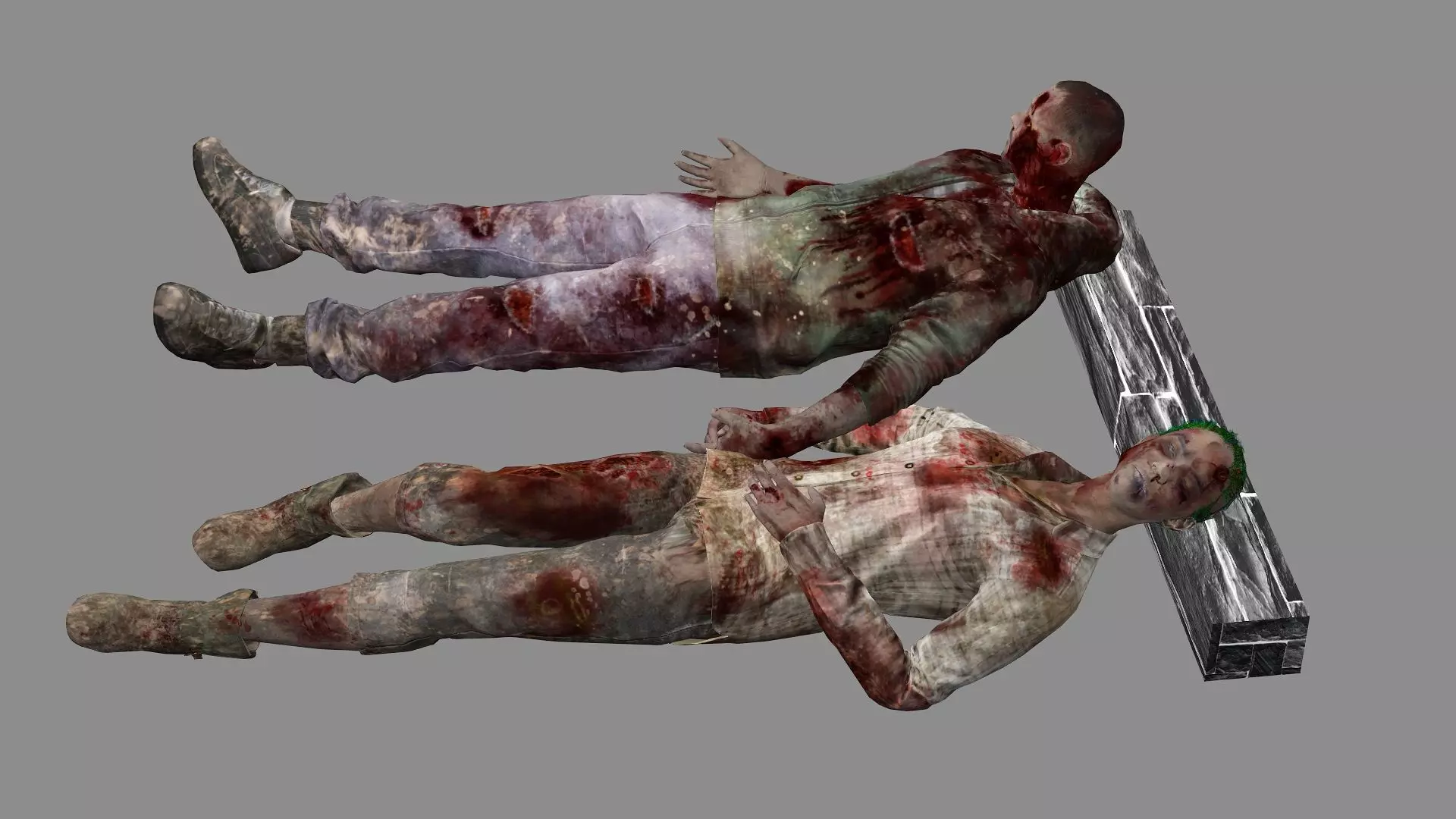 Horror Assets - Human Corpses Pack X1 Low-poly 3D Model Low-poly 3D model_8