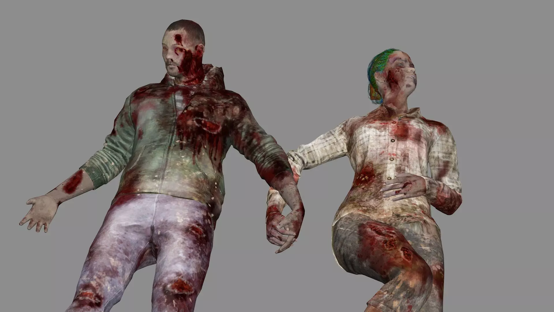 Horror Assets - Human Corpses Pack X1 Low-poly 3D Model Low-poly 3D model_11
