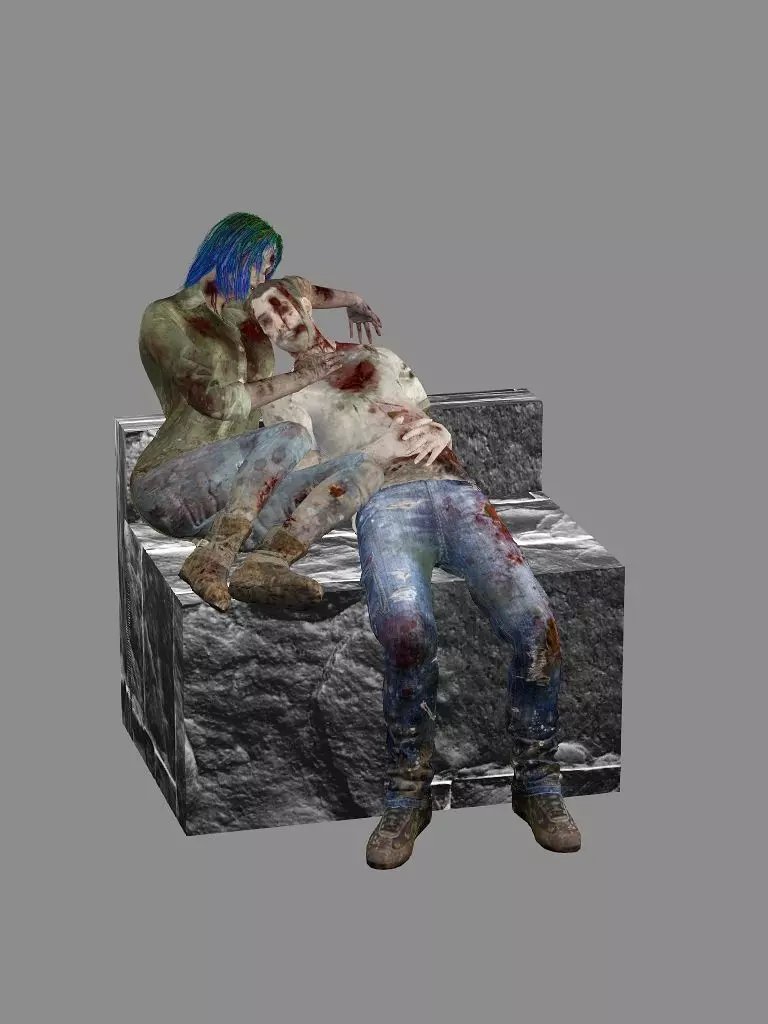 Horror Assets - Human Corpses Pack X1 Low-poly 3D Model Low-poly 3D model_13