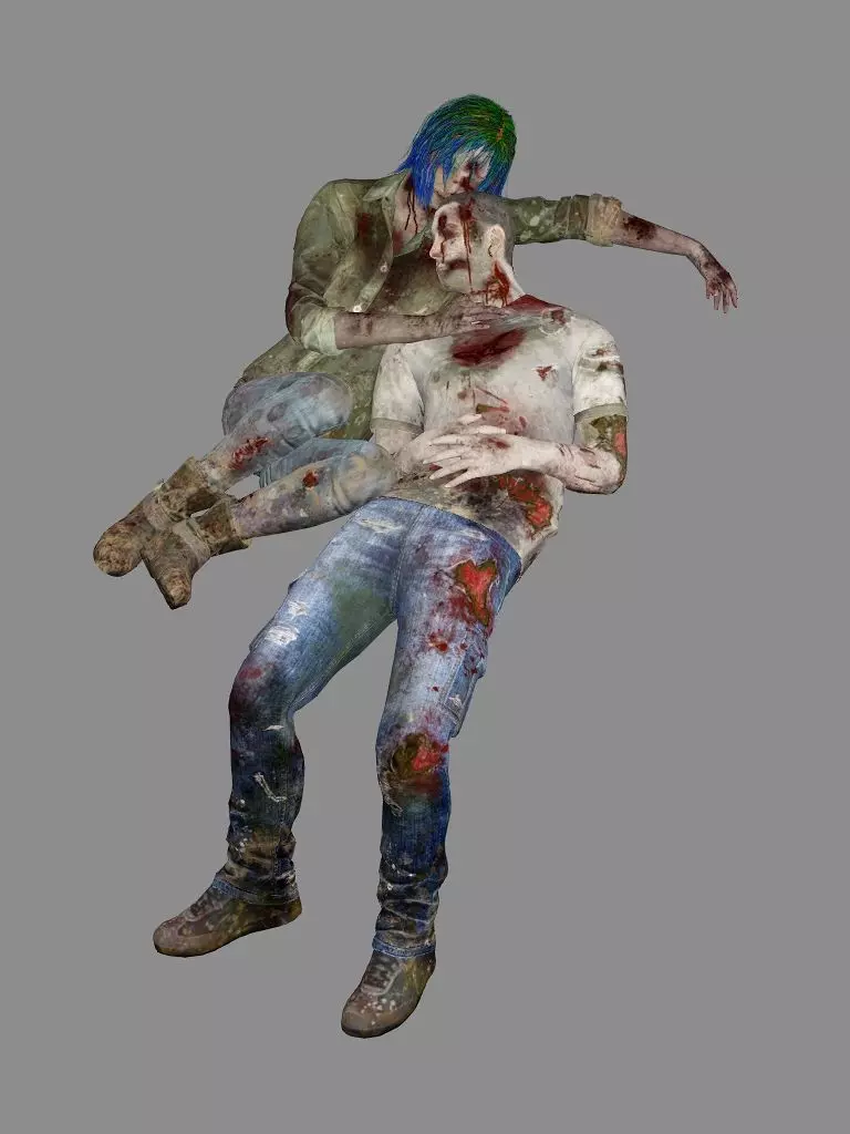 Horror Assets - Human Corpses Pack X1 Low-poly 3D Model Low-poly 3D model_6