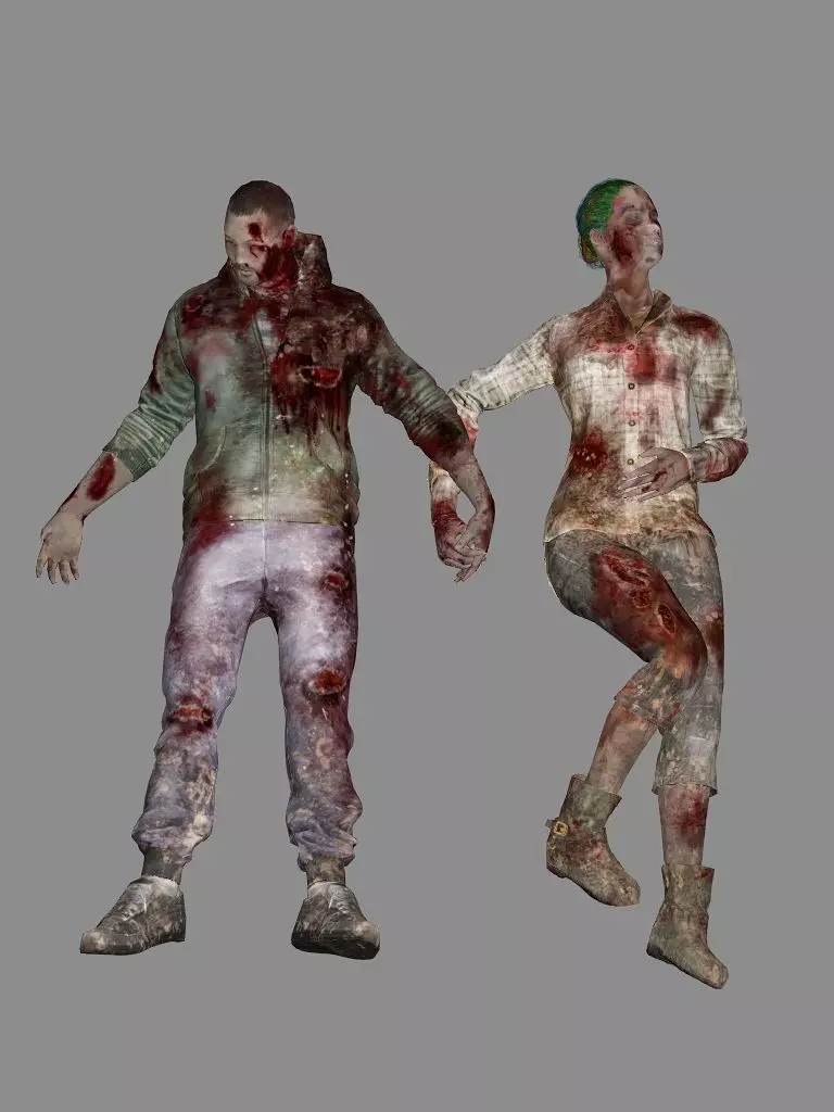 Horror Assets - Human Corpses Pack X1 Low-poly 3D Model Low-poly 3D model_7