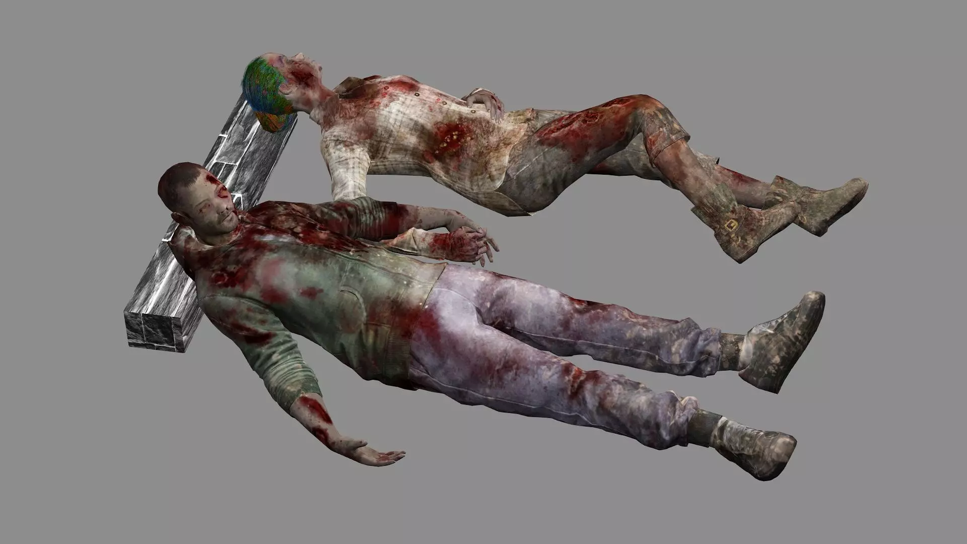 Horror Assets - Human Corpses Pack X1 Low-poly 3D Model Low-poly 3D model_9