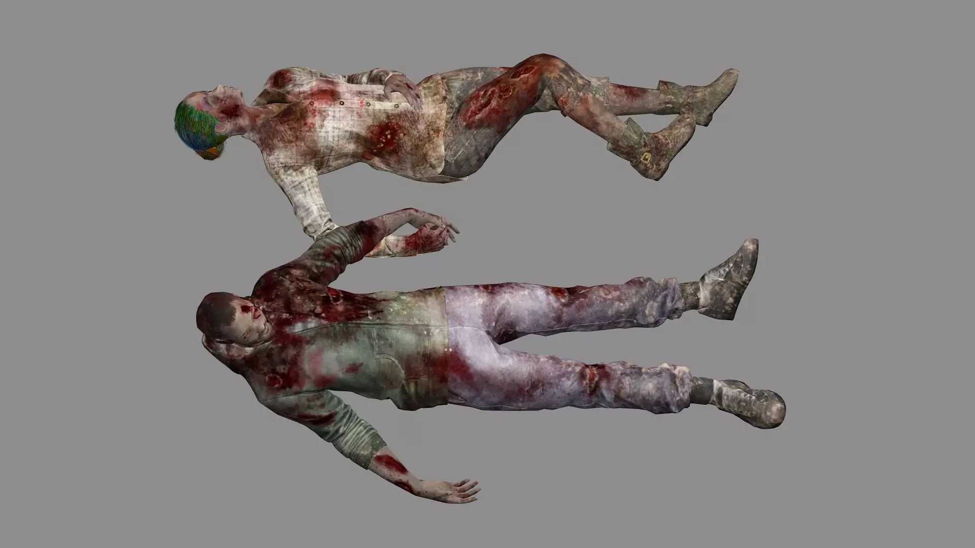 Horror Assets - Human Corpses Pack X1 Low-poly 3D Model Low-poly 3D model_10