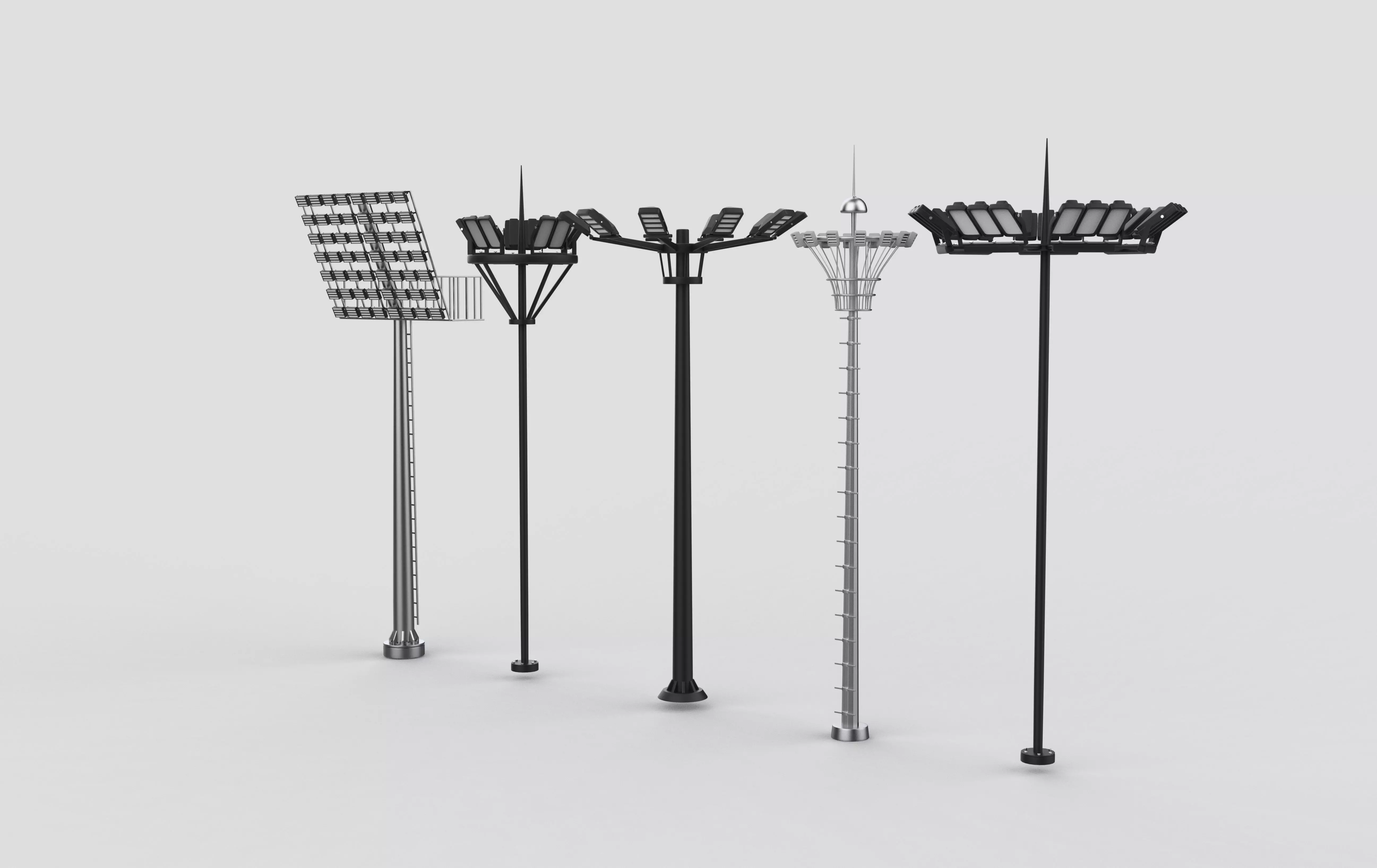 Stadium Light pole 3D model_12